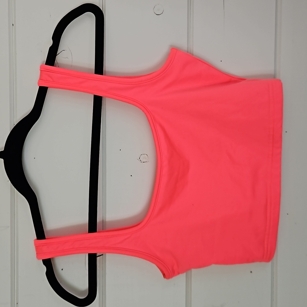 Women's neon pink crop top. Size small